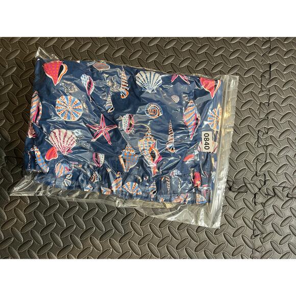 Print Fresh Womens Shoreline Dress Pintuck Beachcomber XL Blue Ruffle Hem - Picture 10 of 10